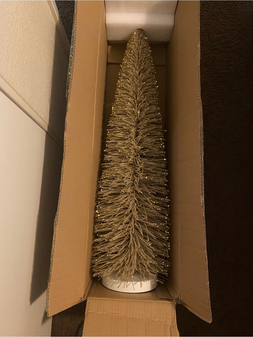 Gold Glitter 3ft Holiday Tree - Unbranded